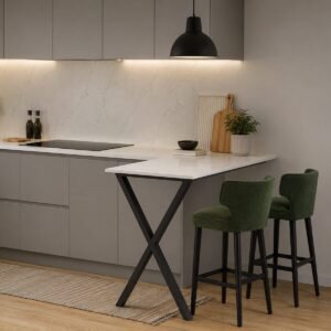 X Shaped Breakfast Bar Leg With Top Support Frame - Image 2