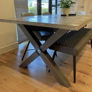 X Shaped Steel Table Frame With Centre Bar And Top Support Frame - Image 9