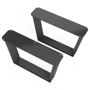 Pair Of Reversed Trapezium Shaped Aluminium Coffee Table Legs - Image 4