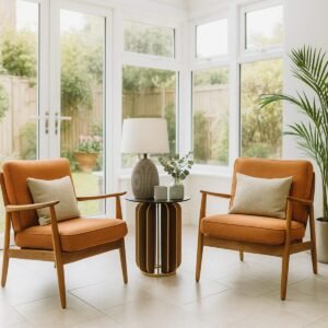 Shard Steel & Glass Side Table - Image 4
