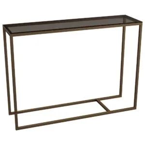 Balmoral Steel & Glass Cuboid Console Table - Image 2