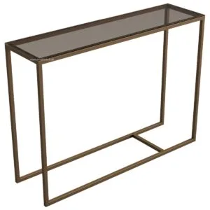 Balmoral Steel & Glass Cuboid Console Table - Image 4