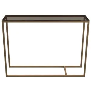 Balmoral Steel & Glass Cuboid Console Table - Image 3