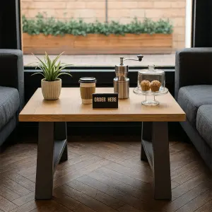 Pair Of A Shaped Aluminium Coffee Table Legs - Image 2