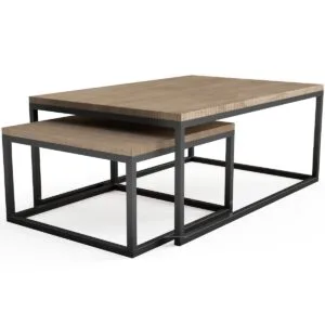 Set Of 2 Cuboid Shaped Coffee Table Frames - Image 4