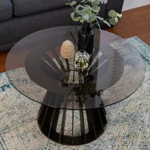 Soho Steel & Glass Coffee Table - Image 2