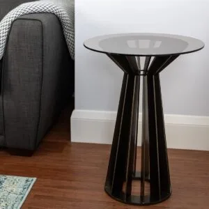 Soho Steel & Glass Side Table - Ex-Display - Image 3