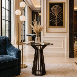 Soho Steel & Glass Side Table - Ex-Display - Image 5