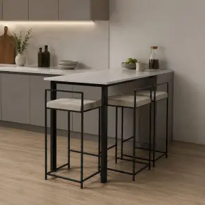 Tamar breakfast bar leg with top support frame - Image 2