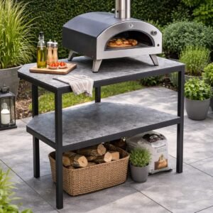 Outdoor Corner Pizza Oven Table - Image 1
