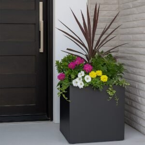Square Outdoor Aluminium Planter - Image 7