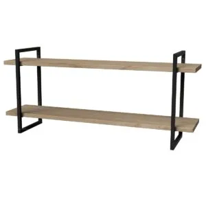 2-Shelf Floating Wall Hung Steel Shelving Bracket - Image 4