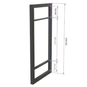 2-Shelf Floating Wall Hung Steel Shelving Bracket - Image 5
