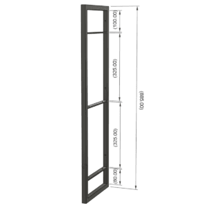 3-Shelf Floating Wall Hung Steel Shelving Bracket - Image 5