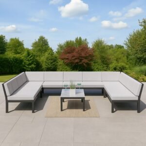 Outdoor U Shaped 3+3 Corner Sofa Bases - Image 2