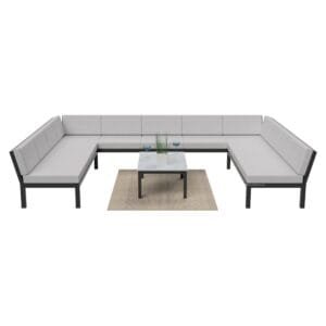 Outdoor U Shaped 3+3 Corner Sofa Bases - Image 2