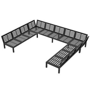 Outdoor U Shaped 3+3 Corner Sofa Bases - Image 3