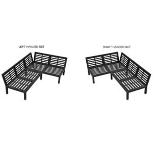 Outdoor L Shaped 2+1 Corner Sofa Bases - Image 7