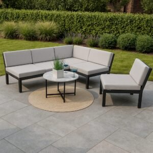 Outdoor L Shaped 2+1 Corner Sofa Bases - Image 2