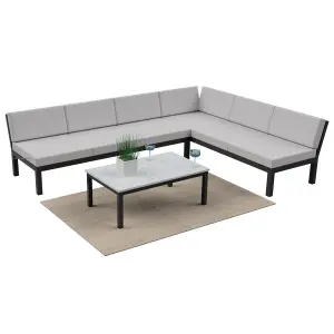 Outdoor L Shaped 3+2 Corner Sofa Bases - Image 7