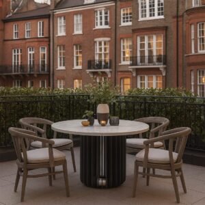 Shard Round Outdoor Aluminium Table Base - Image 4