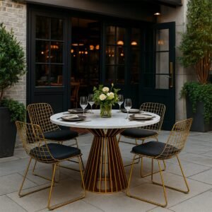 Soho Round Outdoor Aluminium Table Base - Image 2