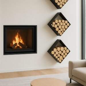 Aluminium Log Storage Cube - Image 1