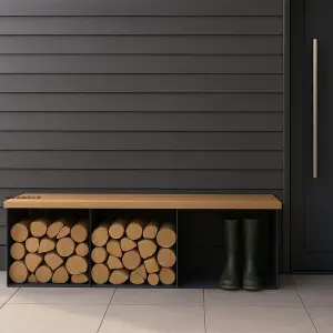 Aluminium Log Storage Cube - Image 3