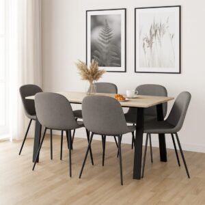 Compton Steel & Oak Dining Table - Image 3