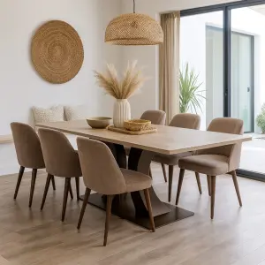 Oxford Steel & Oak Dining Table - Image 3