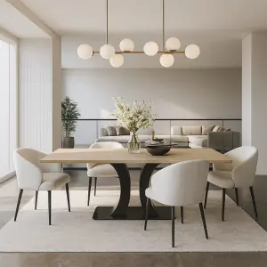 Oxford Steel & Oak Dining Table - Image 1