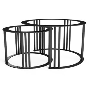 Set Of 2 Round Coffee Table Frames - Image 1