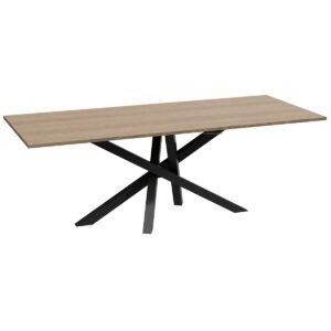 Woolacombe Steel & Oak Dining Table - Image 2