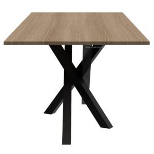 Woolacombe Steel & Oak Dining Table - Image 6