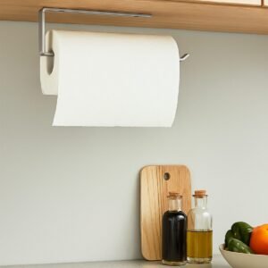 Brushed Stainless Steel Kitchen Paper Towel Holder - Image 3