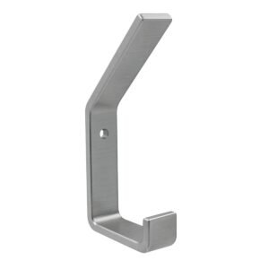 Brushed Stainless Steel Double Wall Hook - Image 2