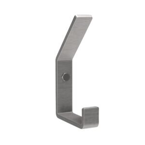 Brushed Stainless Steel Double Wall Hook - Image 3
