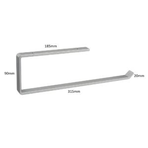 Brushed Stainless Steel Kitchen Paper Towel Holder - Image 4