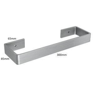 Brushed Stainless Steel Towel Rail - Image 3