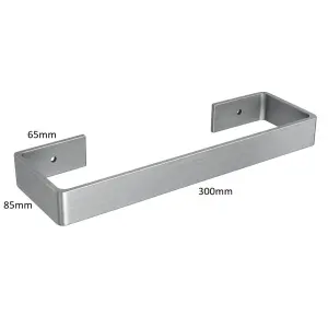 Brushed Stainless Steel Towel Rail - Image 6