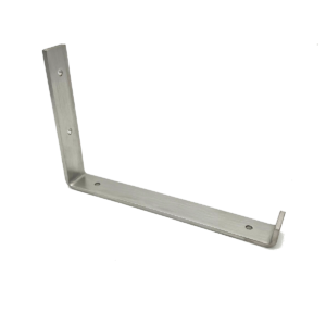 J Shape Brushed Stainless Steel Shelf Bracket - Image 2