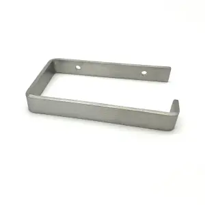 Brushed Stainless Steel Toilet Roll Holder - Image 3