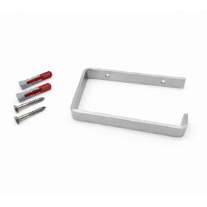 Brushed Stainless Steel Toilet Roll Holder - Image 6