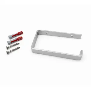 Brushed Stainless Steel Toilet Roll Holder - Image 6