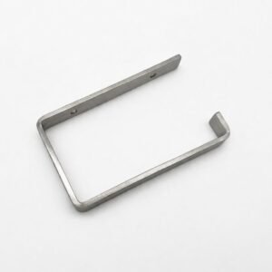 Brushed Stainless Steel Toilet Roll Holder - Image 4