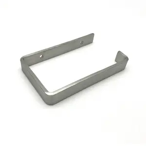 Brushed Stainless Steel Toilet Roll Holder - Image 5