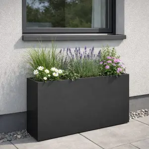 Tall Rectangular Outdoor Aluminium Planter - Image 1