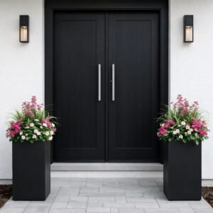 Tall Square Outdoor Aluminium Planter - Image 1
