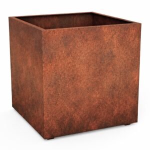 Square Outdoor Corten Planter - Image 2