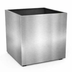 Square Outdoor Stainless Steel Planter - Image 2